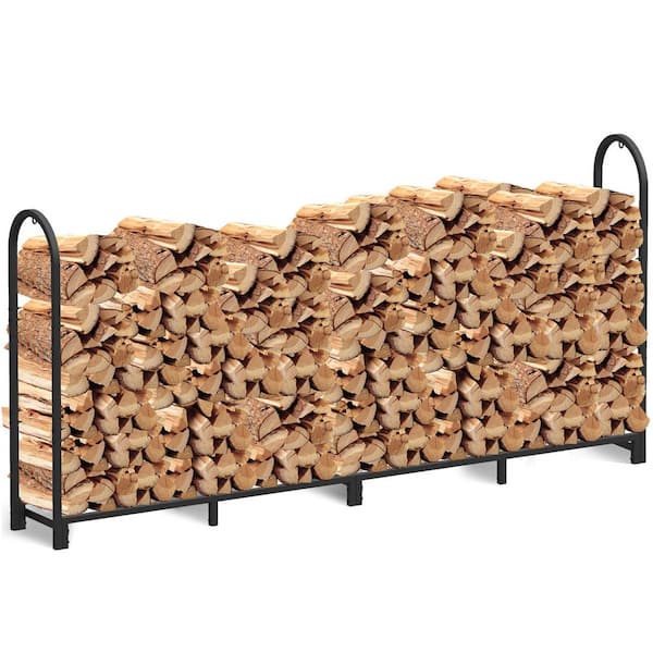 WaLensee 8 ft. Heavy-Duty Outdoor Firewood Rack FR-002-C - The Home Depot