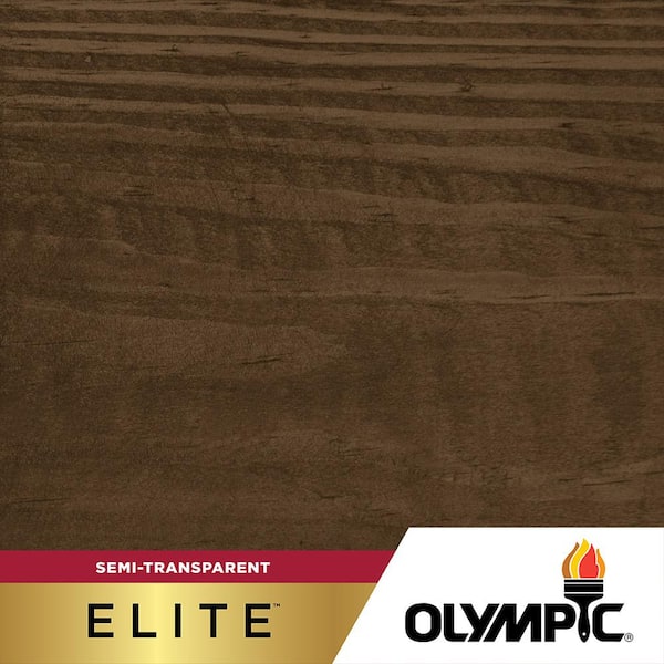 Olympic Elite 1 gal. ST-2015 Espresso Semi-Transparent Exterior Wood Stain and Sealer in One