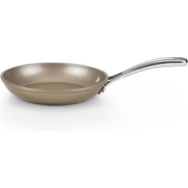 8 in. Classic Hard Anodized Ceramic Nonstick Aluminum Skillet Egg Omelette Fry Pan Bronze