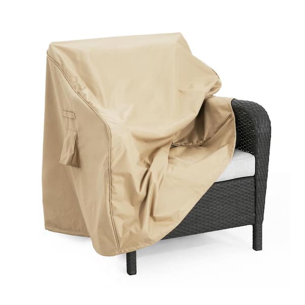 Beige Large Waterproof Weather-Resistant Patio Chair Covers