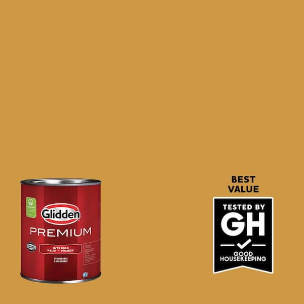 Glidden Premium 1 qt. PPG1208-6 Mayan Treasure Semi-Gloss Interior Latex Paint