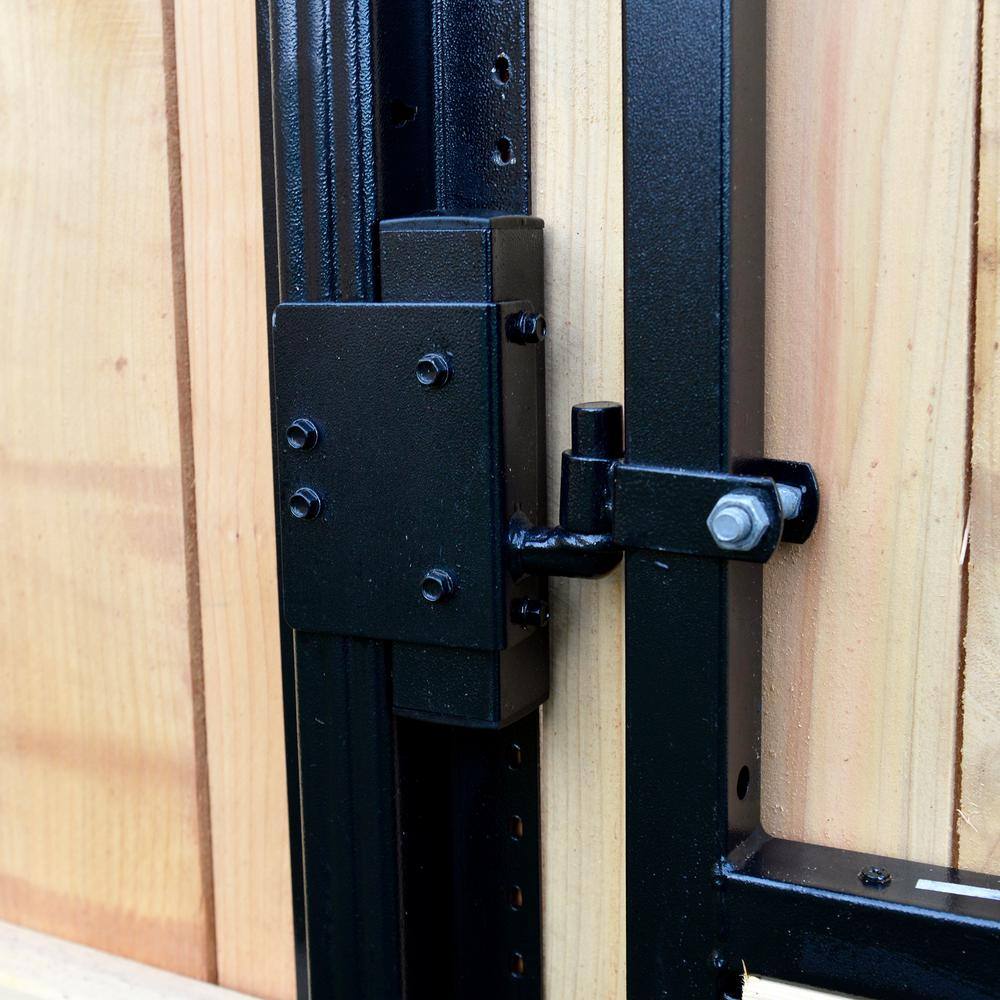 Adjustable Black Steel Frame Gate Building Kit for 60"-96" Openings