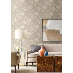 Neutral Midnight Blooms Non Woven Premium Peel and Stick Wallpaper Approximate 45 sq. ft.