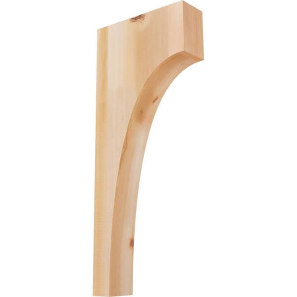 Ekena Millwork 3-1/2 in. x 12 in. x 28 in. Western Red Cedar Huntington Smooth Corbel
