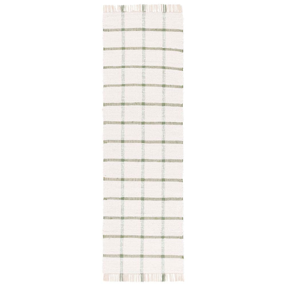 Montauk 2 ft. x 8 ft. Ivory/Green Geometric Lattice Runner Rug price history on PriceWatchPro