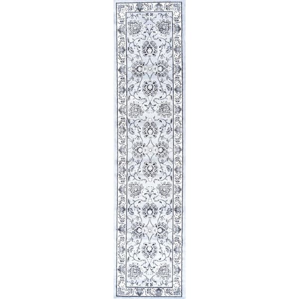 Cherie French Cottage Light Gray/Cream 2 ft. x 10 ft. Runner Rug