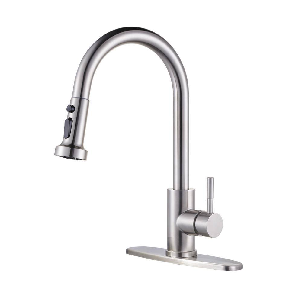 Single Handle Pull Down Sprayer Kitchen Sink Faucet in Brushed Nickel price history on PriceWatchPro