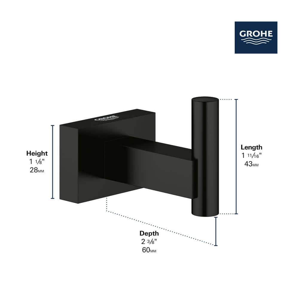 Modern Chrome Wall Mounted Robe Hook