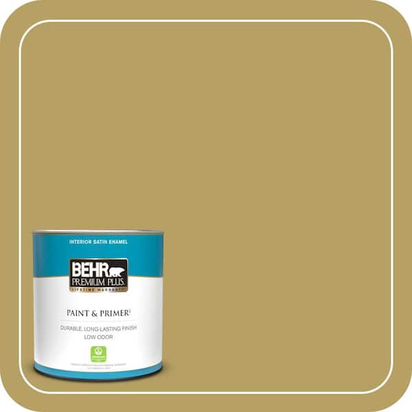 BEHR PREMIUM PLUS 1 qt. #PPU6-19 Chameleon Satin Enamel Low Odor Interior Paint & Primer