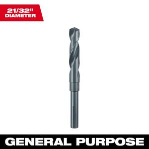 21/32 in. S and D Black Oxide Drill Bit