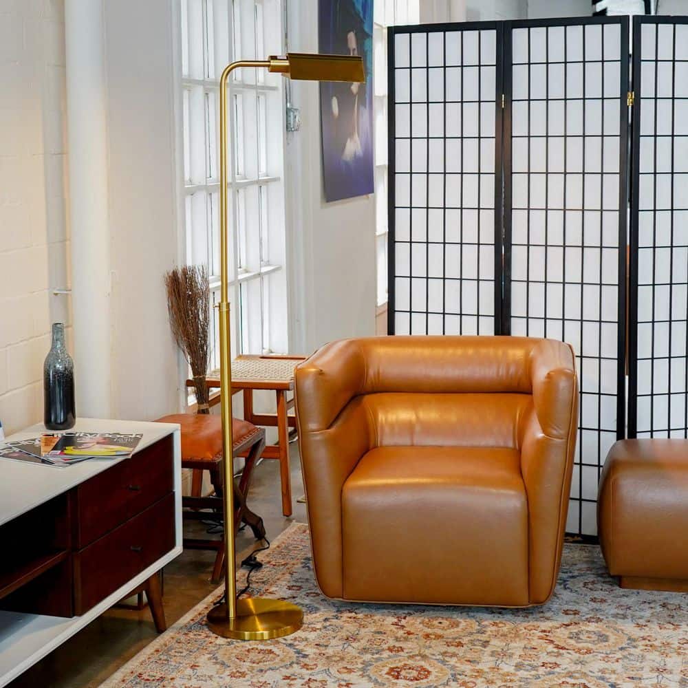 65 in. H Gold Metal Tree Standing Light Floor Lamp with Gold Cone Shade price history on PriceWatchPro
