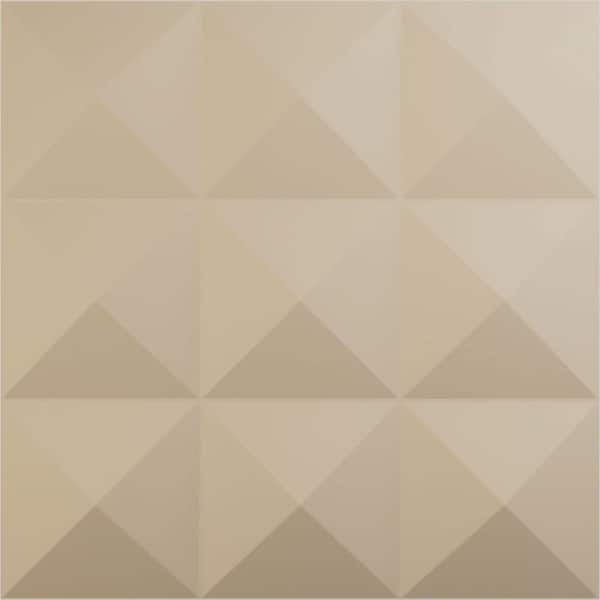 Ekena Millwork 19 5/8 in. x 19 5/8 in. Benson EnduraWall Decorative 3D Wall Panel, Smokey Beige (Covers 2.67 Sq. Ft.)