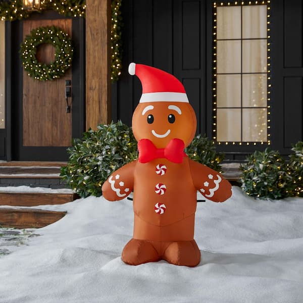 3.5 ft LED Gingerbread Man Airblown Inflatable