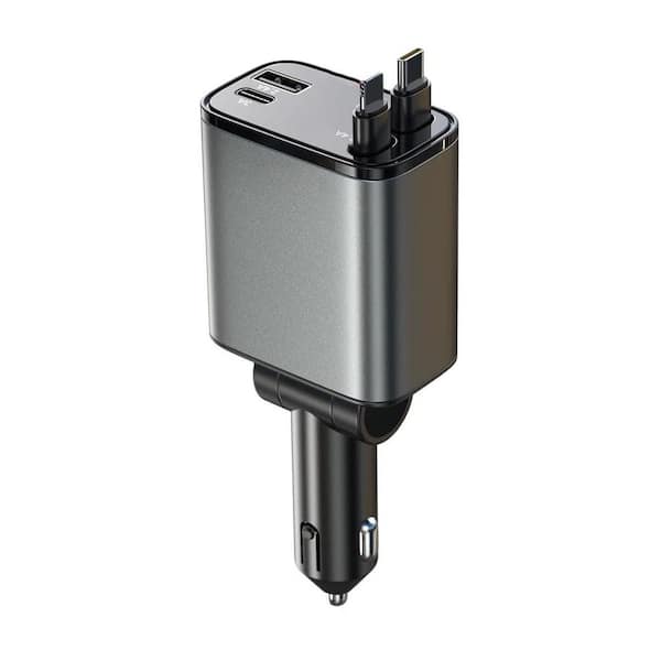 OBJLGEV Retractable Car Charger 69W USB C Adapter Fast Charging for iPhone 16 Road Trip Travel Essentials for Men Women