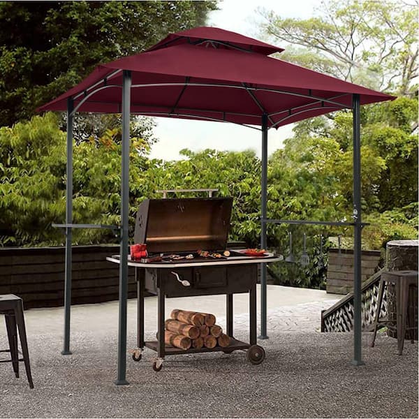 Zeus & Ruta 8 ft x 5 ft Burgundy Grill Gazebo Replacement