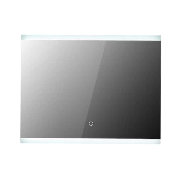 27.6 in. W x 35.4 in. H Rectangular Frameless LED Light Wall Bathroom Vanity Mirror