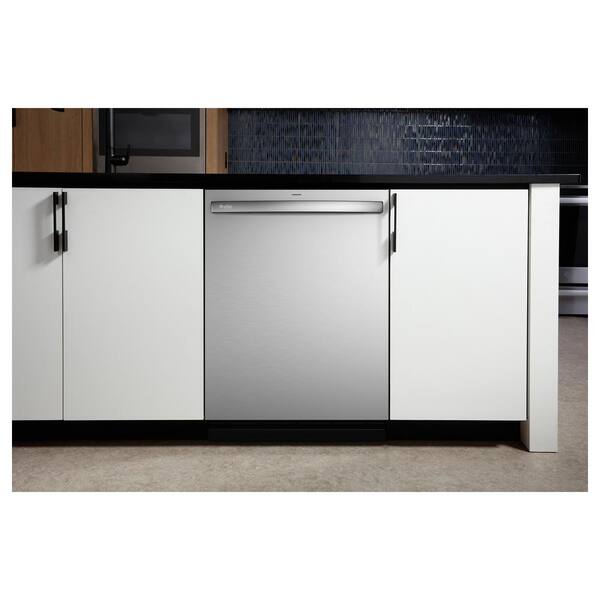 GE - Profile 24 in. Built-In Top Control Dishwasher in Fingerprint Resistant Stainless w/ Stainless Tub, UltraFresh, 39 dBA
