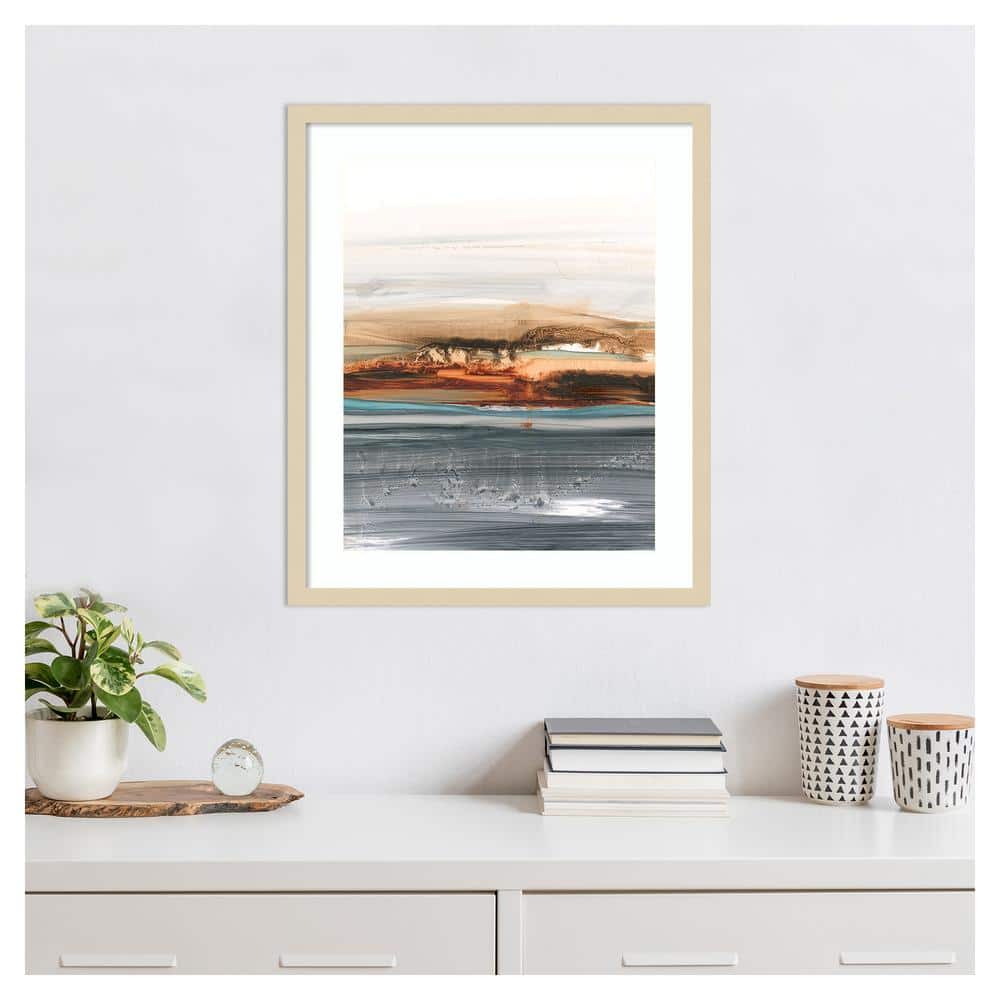 Sienna Dunes II Natural Framed Abstract Graphic Art Print