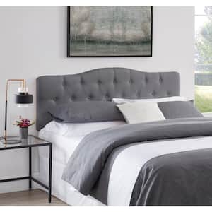 Light Gray Headboards for Full Size Bed, Upholstered Button Tufted Bed Headboard, Height Adjustable Full Headboard