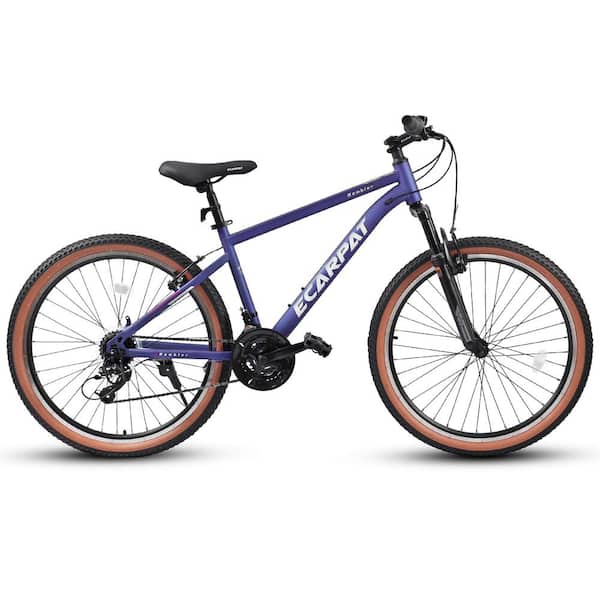 Sudzendf 26 in. Blue Commuter City Snow Beach Mountain Bikes, 21-Speed U-Brakes Twist Shifter