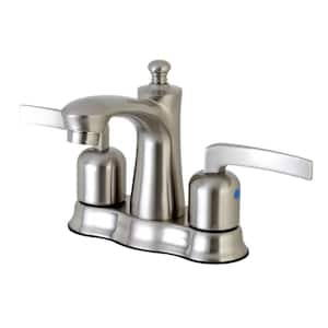 Centurion 4 in. Centerset Double Handle Bathroom Faucet in Brushed Nickel