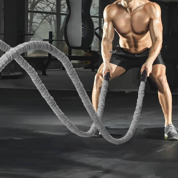 VEVOR Battle Rope, 1. 5 in. Diameter 30 ft. Length Polyester