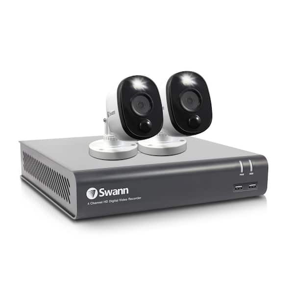 Swann DVR-4580 4-Channel 1080p 1TB DVR Security System with Two 1080p Wired Bullet Cameras