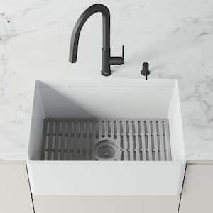 23.75 in. x 14.875 in. Silicone Bottom Grid for 27 in. Single Bowl Kitchen Sink in Gray