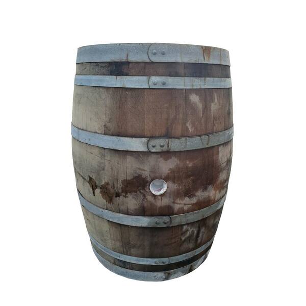 MGP 22 in. W x 37 in. H Brown Oak Wood Gloss Lacquer Whole Wine Barrel