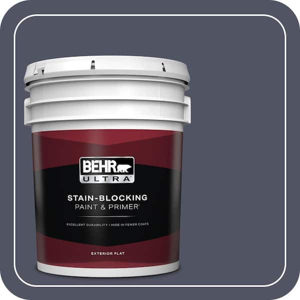 BEHR ULTRA 5 gal. #630F-7 Black Orchid Flat Exterior Paint & Primer