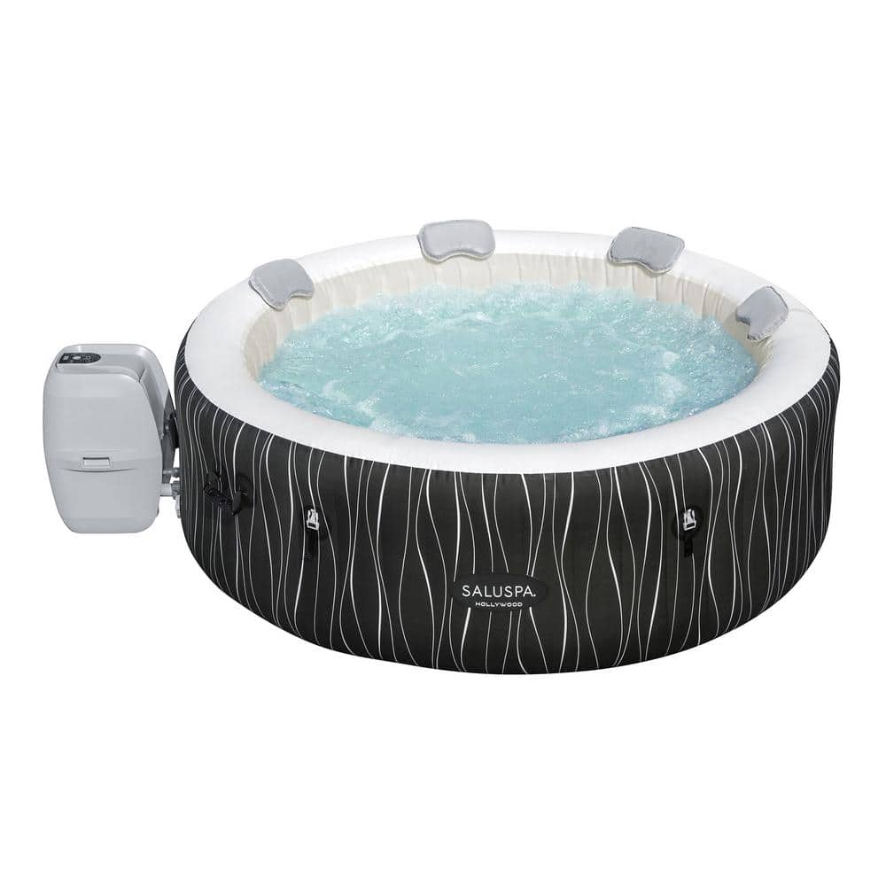 Bestway SaluSpa Black Round Inflatable Hot Tub with EnergySense Cover