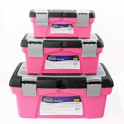 pink tool box from