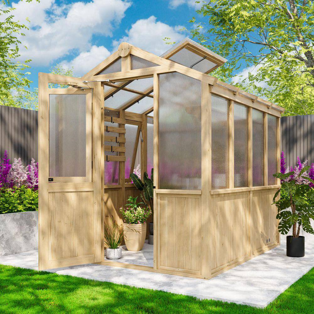 EAGLE PEAK 7.5 ft. x 6.7 ft. x 7.7 ft Cedar Wooden Garden