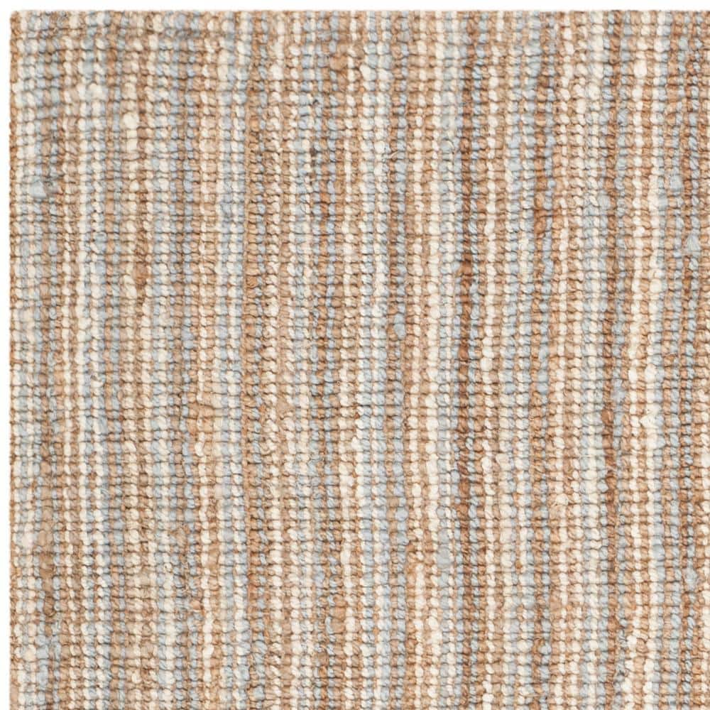 Handmade Reversible Gray and Natural Wool Area Rug