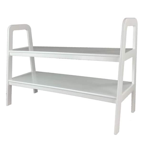 Benjara 48 in. White Wood TV Stand Fits TVs up to 42 in. with 2 Drawers