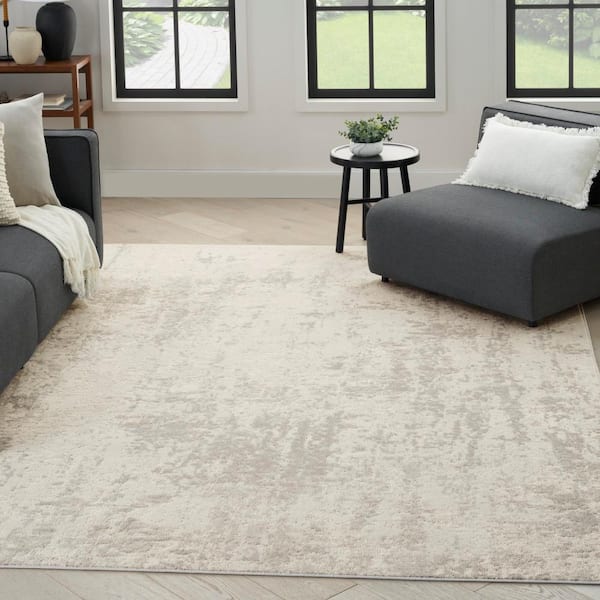 Concerto Cream Grey 5 ft. x 7 ft. Abstract Contemporary Area Rug