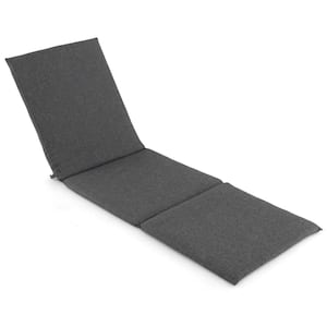 23 in. x 26.5 Deep Seating Outdoor Chaise Lounge Cushion Dark Grey