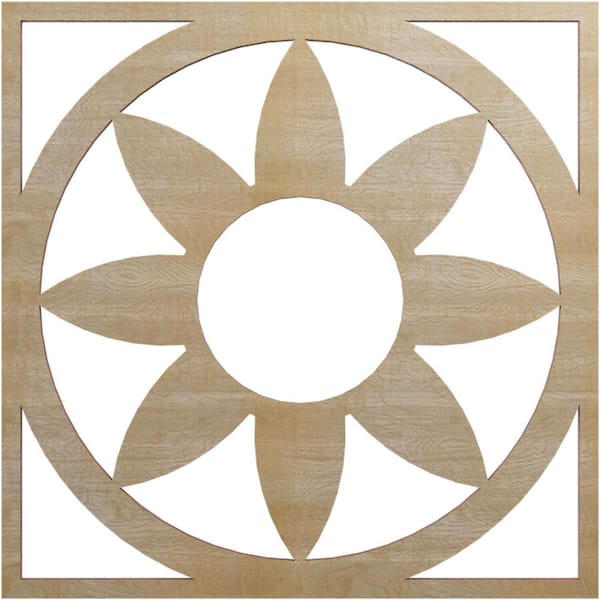 Ekena Millwork 0.25 in. x 5.5 in. x 16 in. Wood Medallion Moulding