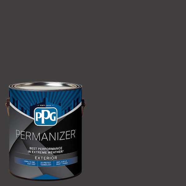 PERMANIZER 1 gal. PPG1001-7 Black Magic Semi-Gloss Exterior Paint