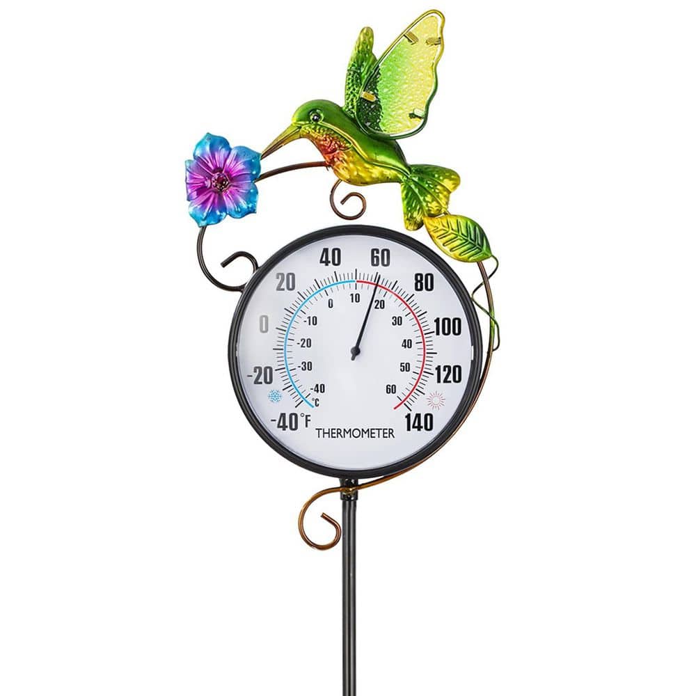 Analog Outdoor Thermometer Hummingbird Decorative Dual Mount Waterproof for Garden Patio Lawn Room price history on PriceWatchPro