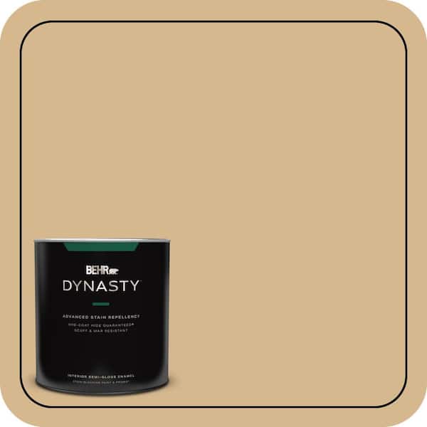 BEHR DYNASTY 1 qt. #BXC-34 Mineral Yellow Semi-Gloss Enamel Interior Stain-Blocking Paint and Primer