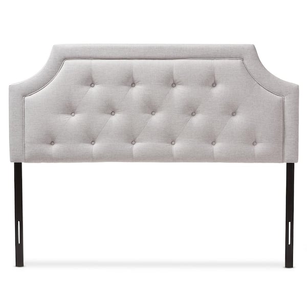 Baxton Studio Mars Greyish Beige Fabric Upholstered Queen Size Headboard