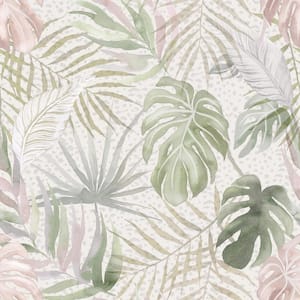 Green Lana Sage Tropica Wallpaper Sample