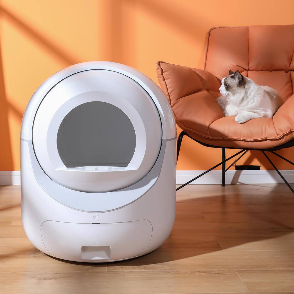 Open-Top Self-Cleaning Cat Litter Box , PCT010-STEP--2 Packages  1 Box 1 Stepper Odor Free Quiet Operation Easy Install Maintain Low Maintenance Saves Ti