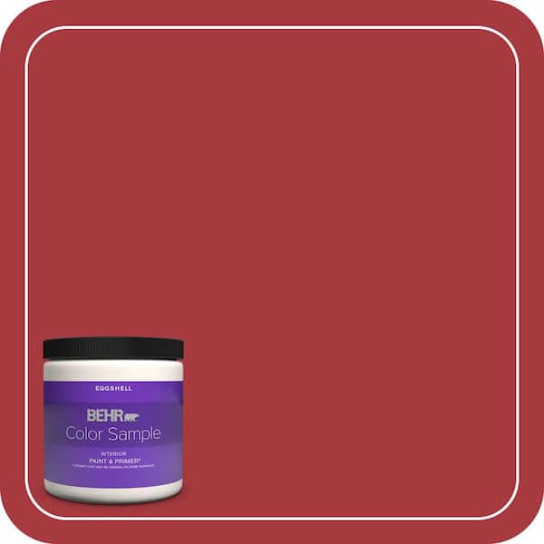 BEHR PREMIUM PLUS 8 oz. #BXC-03 Scarlet Eggshell Enamel Interior Paint & Primer Color Sample