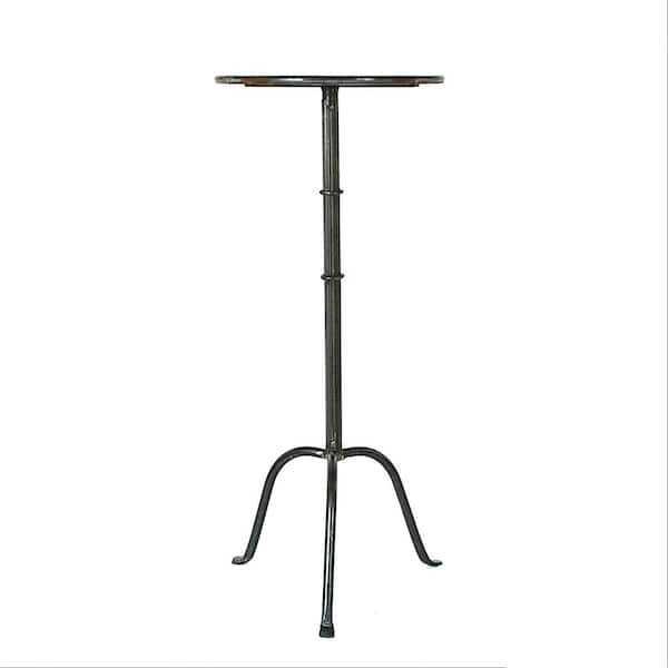 Storied Home Black Metal Martini Table