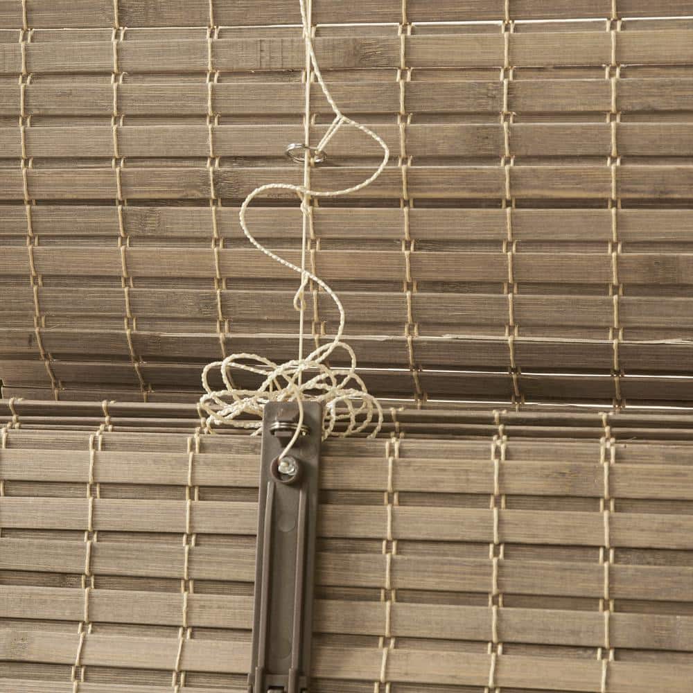 Natural Ash Bamboo Cordless Roman Shade 35" x 64"
