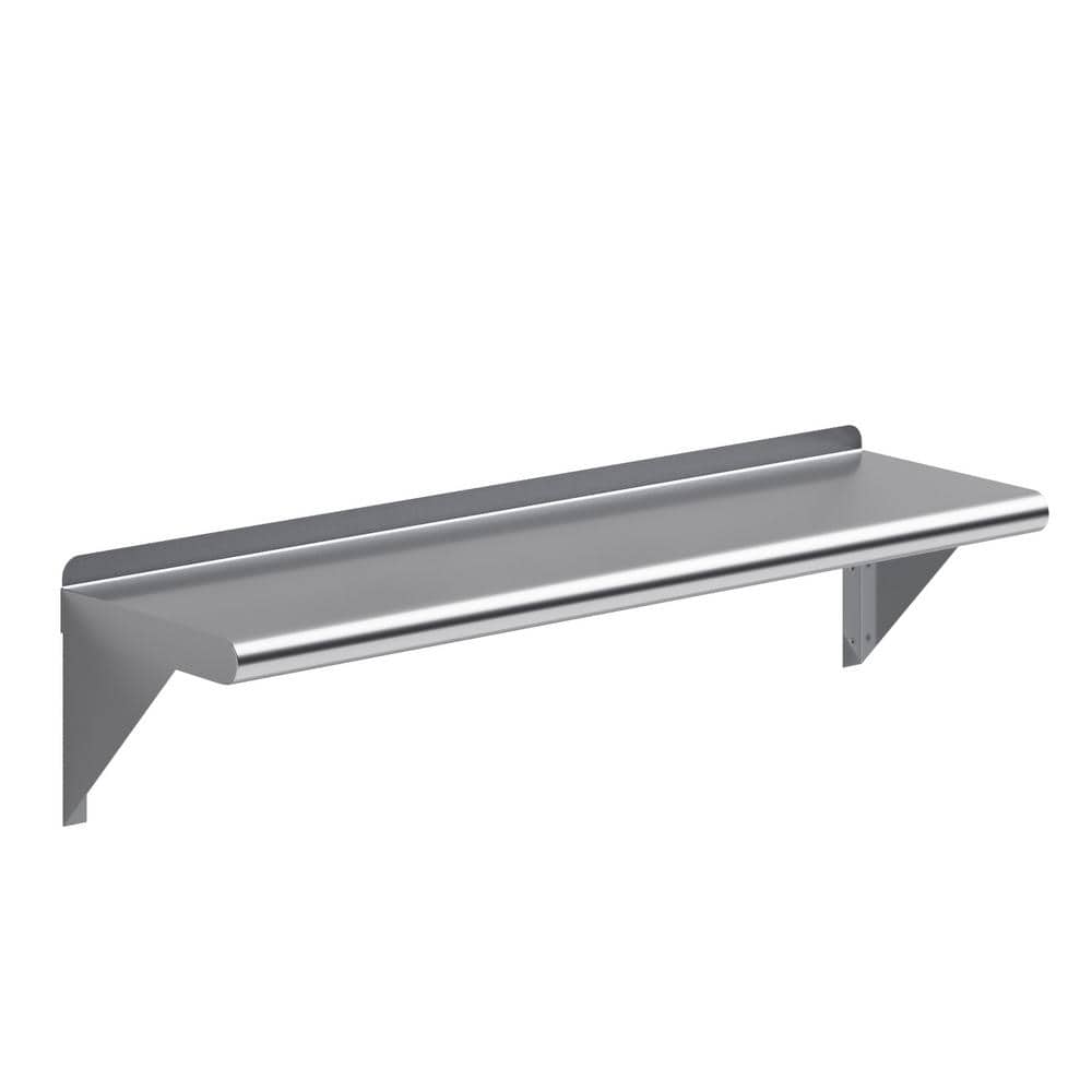 36" Stainless Steel Wall Shelf with Brackets