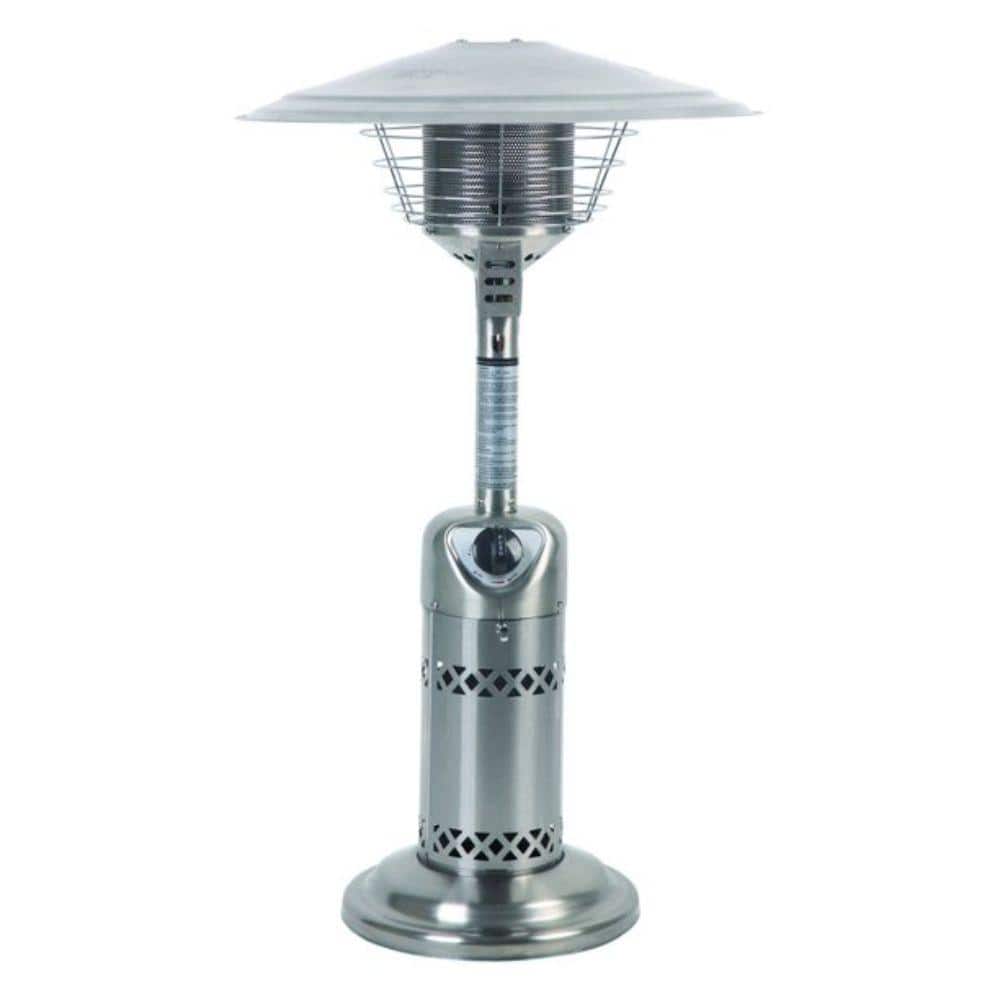 LIVING ACCENTS 10000 BTU Tabletop Propane Stainless Steel Patio Heater, Silver -  SRPT03S