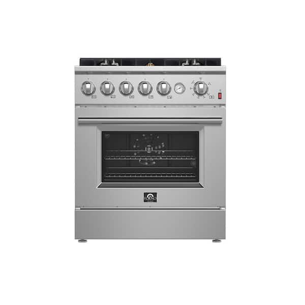 Giovanni 30 in. Gas Range Stainless Steel, 5 Burners 67,000 BTU, 4.32 Cu. Ft. Convection Oven